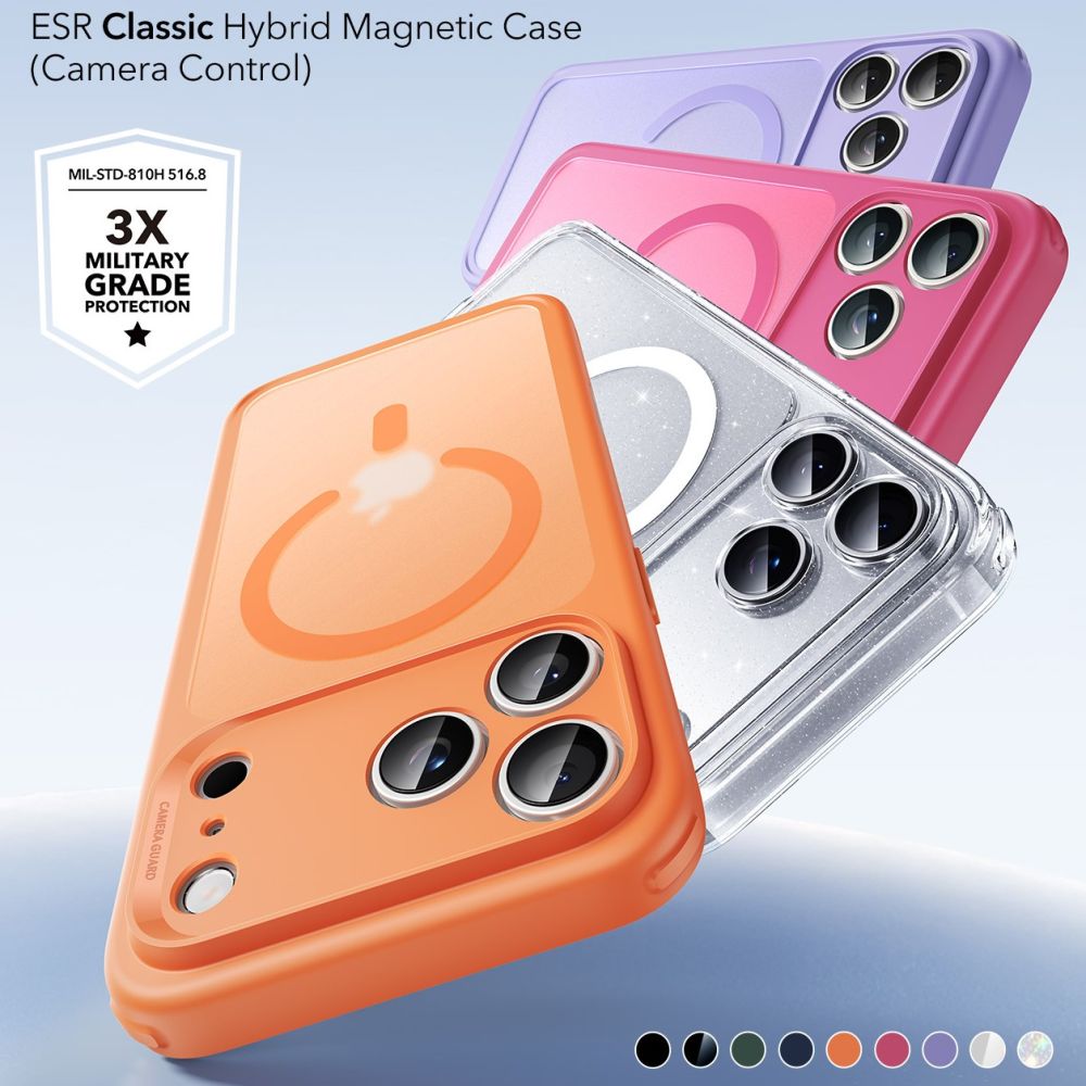 ESR ESR iPhone 17 Pro Max Skal MagSafe Classic Hybrid Frosted Orange - Teknikhallen.se