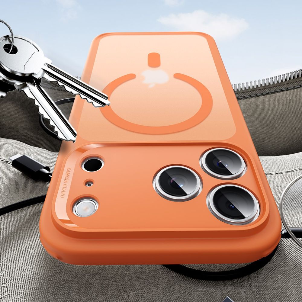 ESR ESR iPhone 17 Pro Max Skal MagSafe Classic Hybrid Frosted Orange - Teknikhallen.se