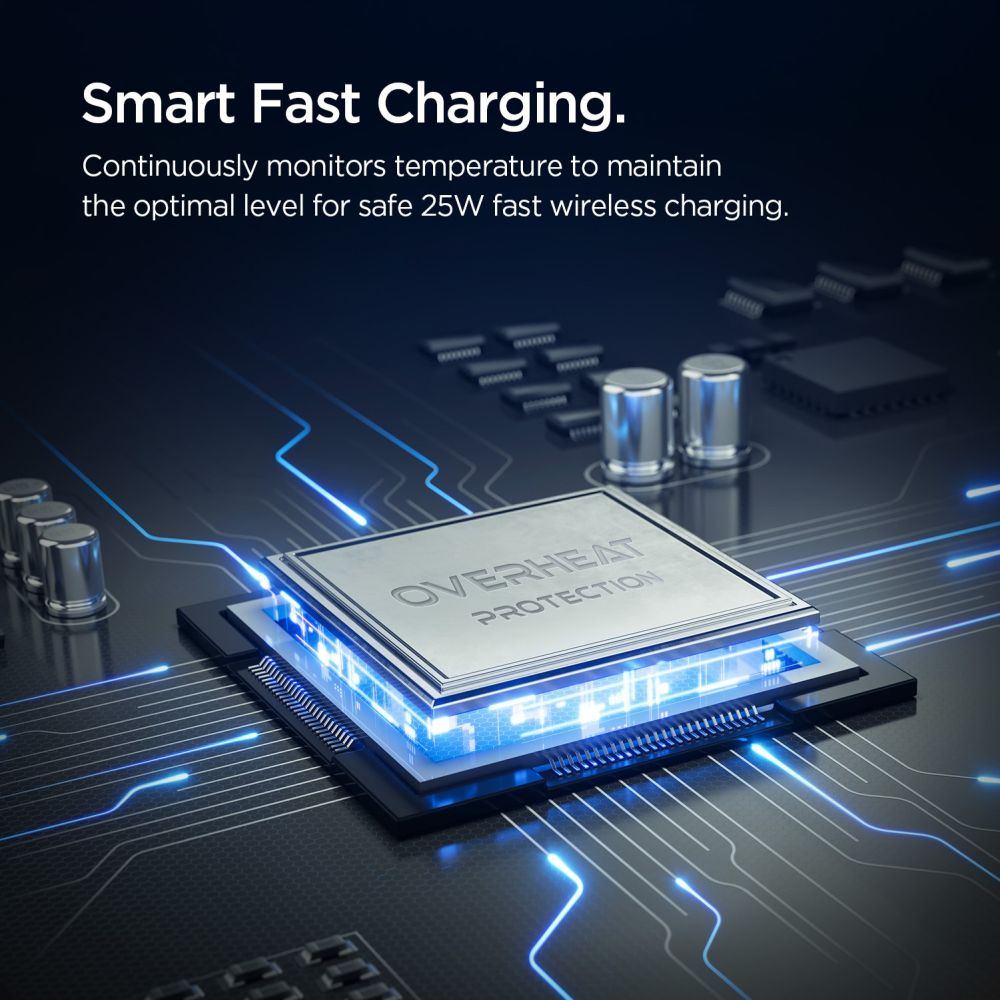 Spigen Spigen Qi2.2 Magnetisk MagSafe Billaddare Luftventil Svart - Teknikhallen.se