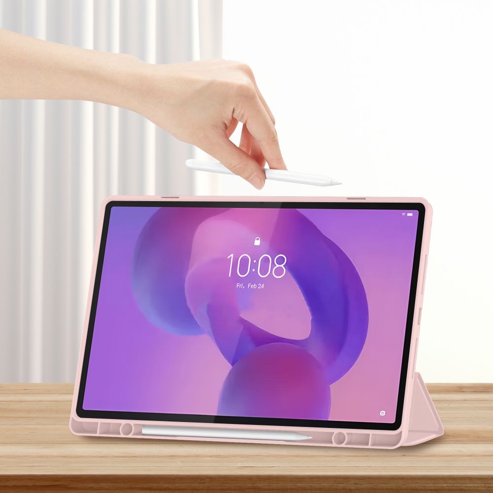 Tech-Protect Tech-Protect Lenovo Idea Tab Plus Fodral SC Pennhållare Rosa - Teknikhallen.se
