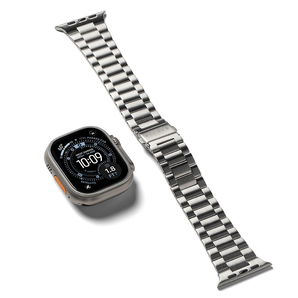 Ringke Ringke Apple Watch 42/44/45/46/49 mm Armband Metal OneAir Silver - Teknikhallen.se