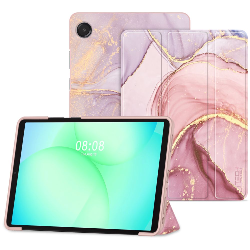 Tech-Protect Tech-Protect Samsung Galaxy Tab A11/A9 Fodral SmartCase Marble - Teknikhallen.se