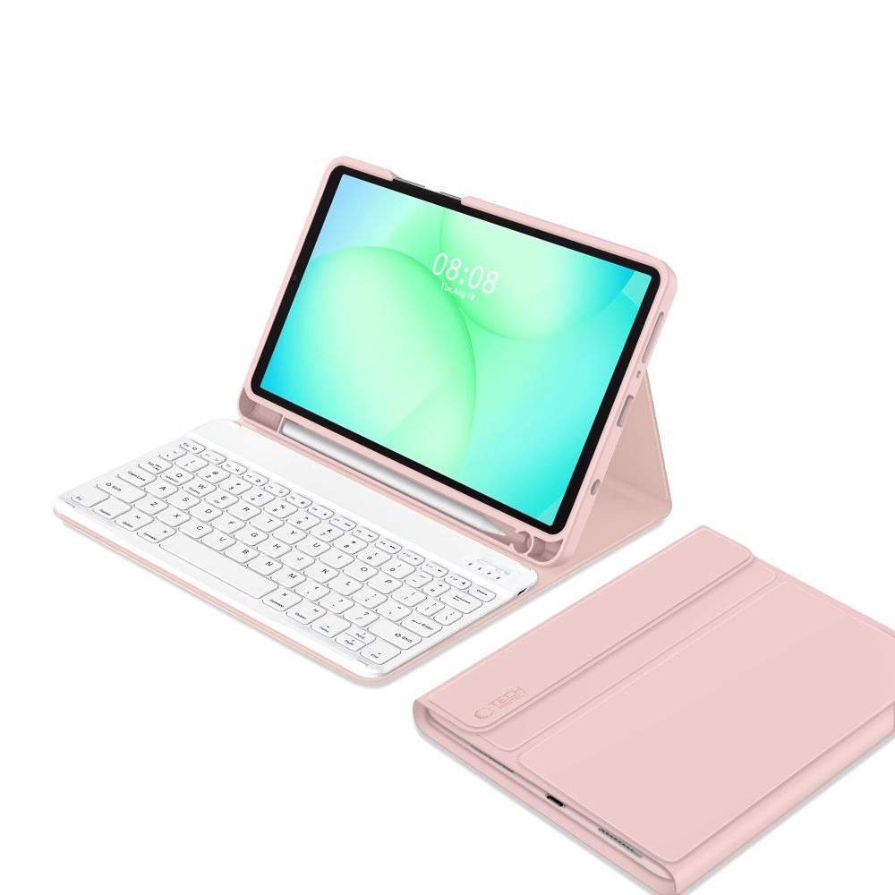 Tech-Protect Tech-Protect Galaxy Tab A11/A9 Fodral SC Tangentbord Rosa - Teknikhallen.se