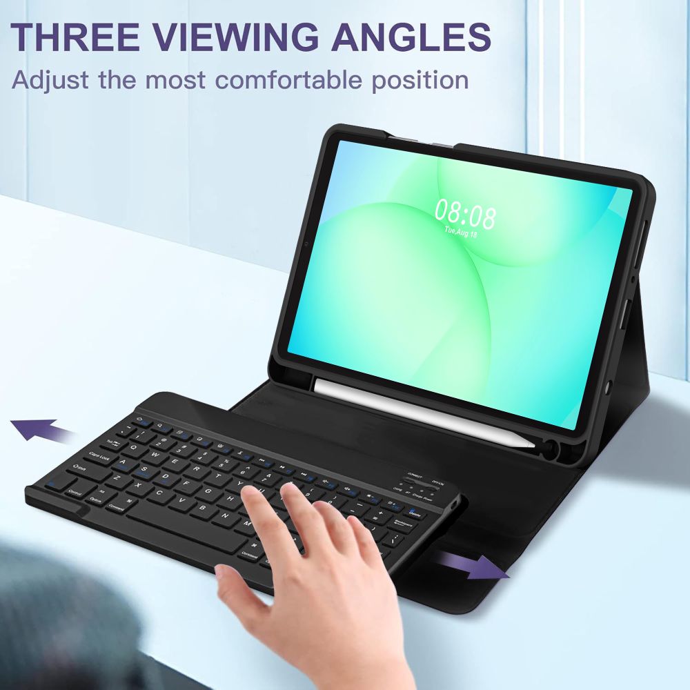 Tech-Protect Tech-Protect Galaxy Tab A11/A9 Fodral SC Tangentbord Svart - Teknikhallen.se