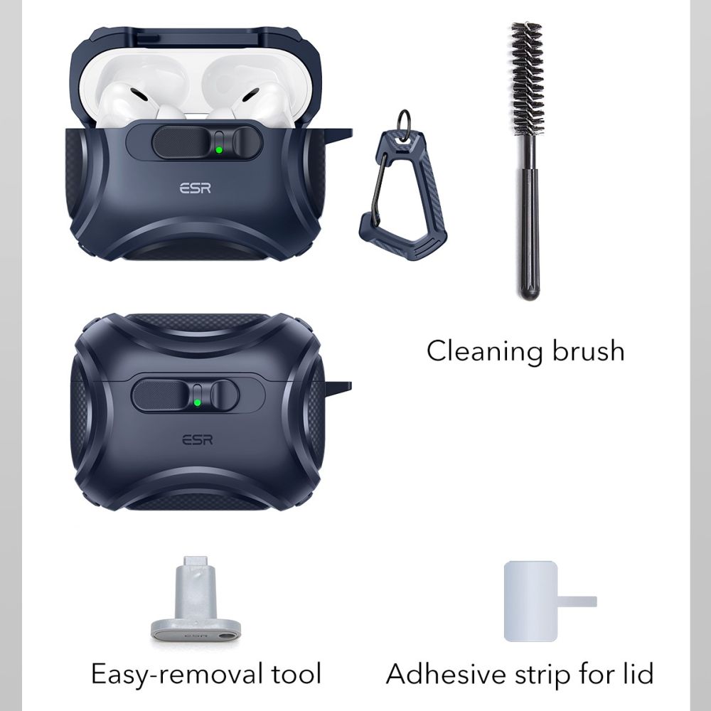 ESR ESR AirPods Pro 3 Skal MagSafe Cyber FlickLock HaloLock Blå - Teknikhallen.se