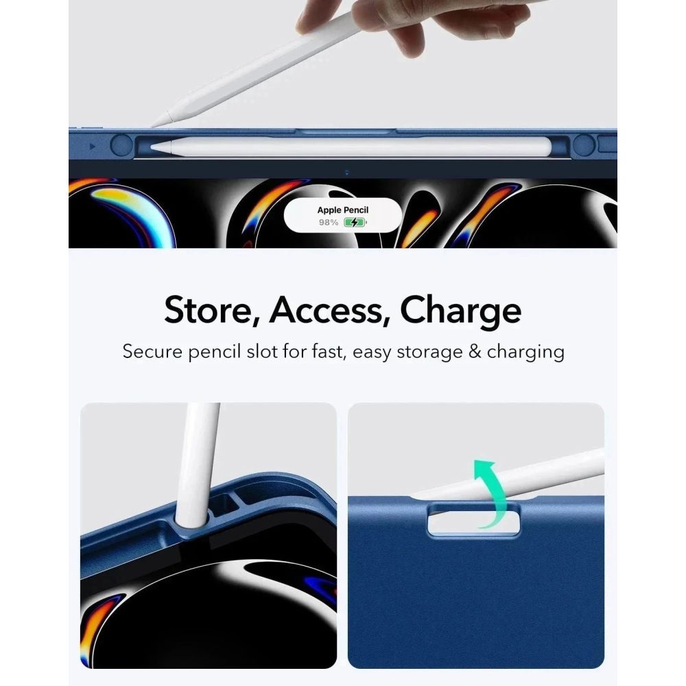 ESR ESR iPad Pro 11 2025/2024 Fodral Flip Hybrid Navy Blue - Teknikhallen.se