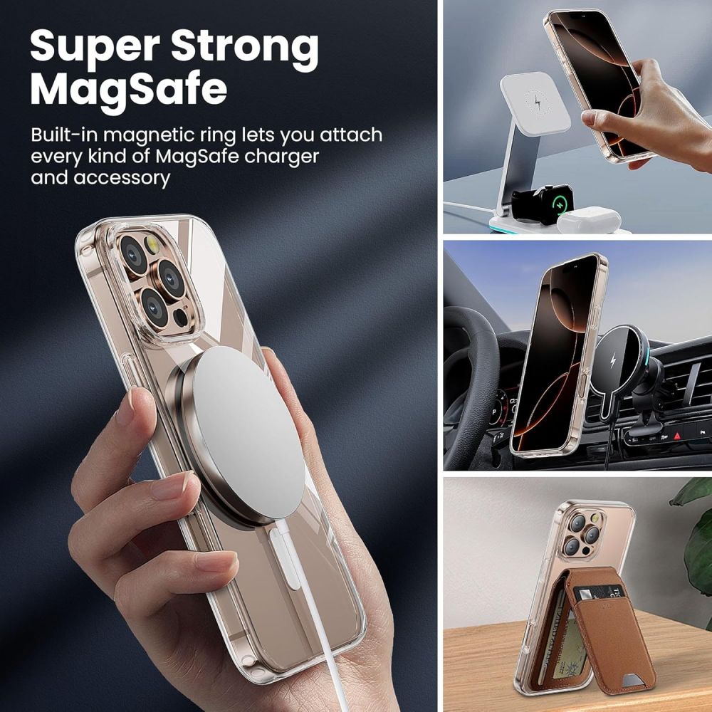 Tech-Protect Tech-Protect iPhone 16 Pro Max Skal MagSafe Flex Transparent - Teknikhallen.se