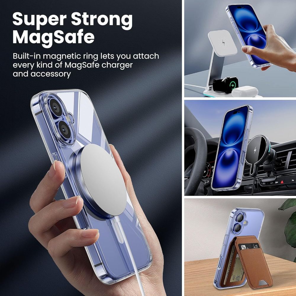 Tech-Protect Tech-Protect iPhone 16 Skal MagSafe Flex Transparent - Teknikhallen.se