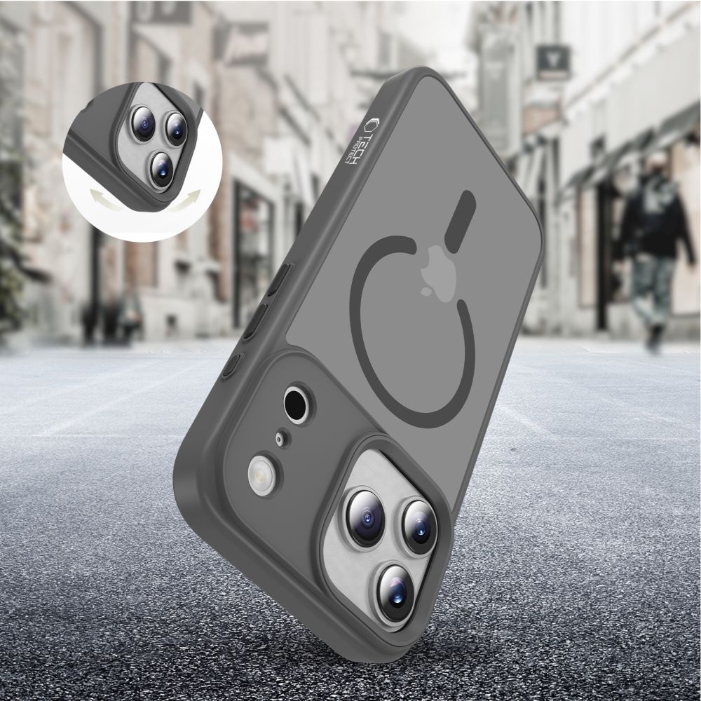 Tech-Protect Tech-Protect iPhone 17 Pro Skal MagSafe MagMat Crayon Grey - Teknikhallen.se