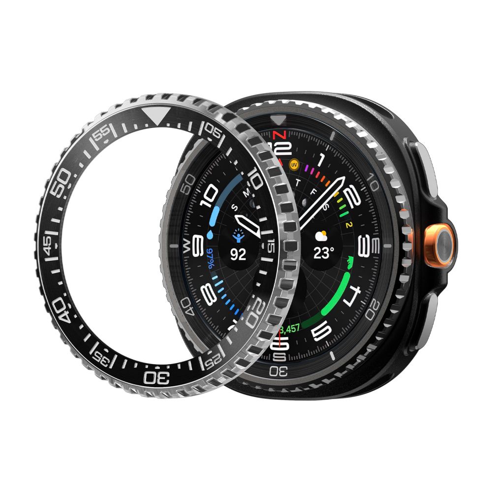 Spigen Spigen Galaxy Watch 8 46 mm Skyddande Ring Bezel Tune Diver Svart - Teknikhallen.se