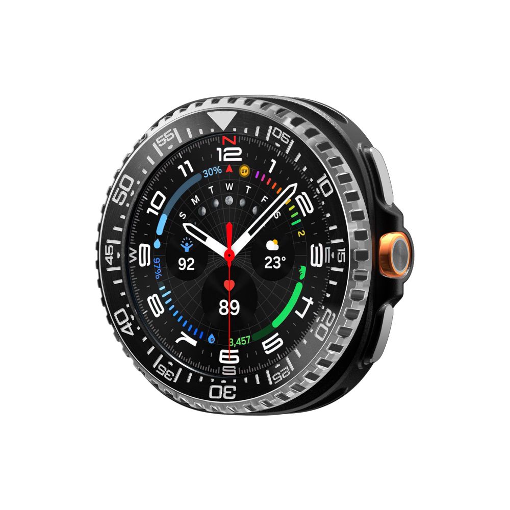 Spigen Spigen Galaxy Watch 8 46 mm Skyddande Ring Bezel Tune Diver Svart - Teknikhallen.se