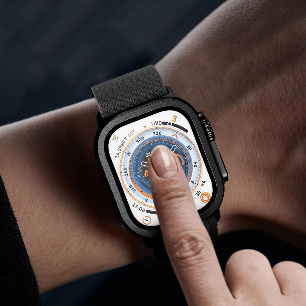 Tech-Protect Tech-Protect Apple Watch Ultra 49 mm 2-PACK Skärmskydd GlassRing - Teknikhallen.se