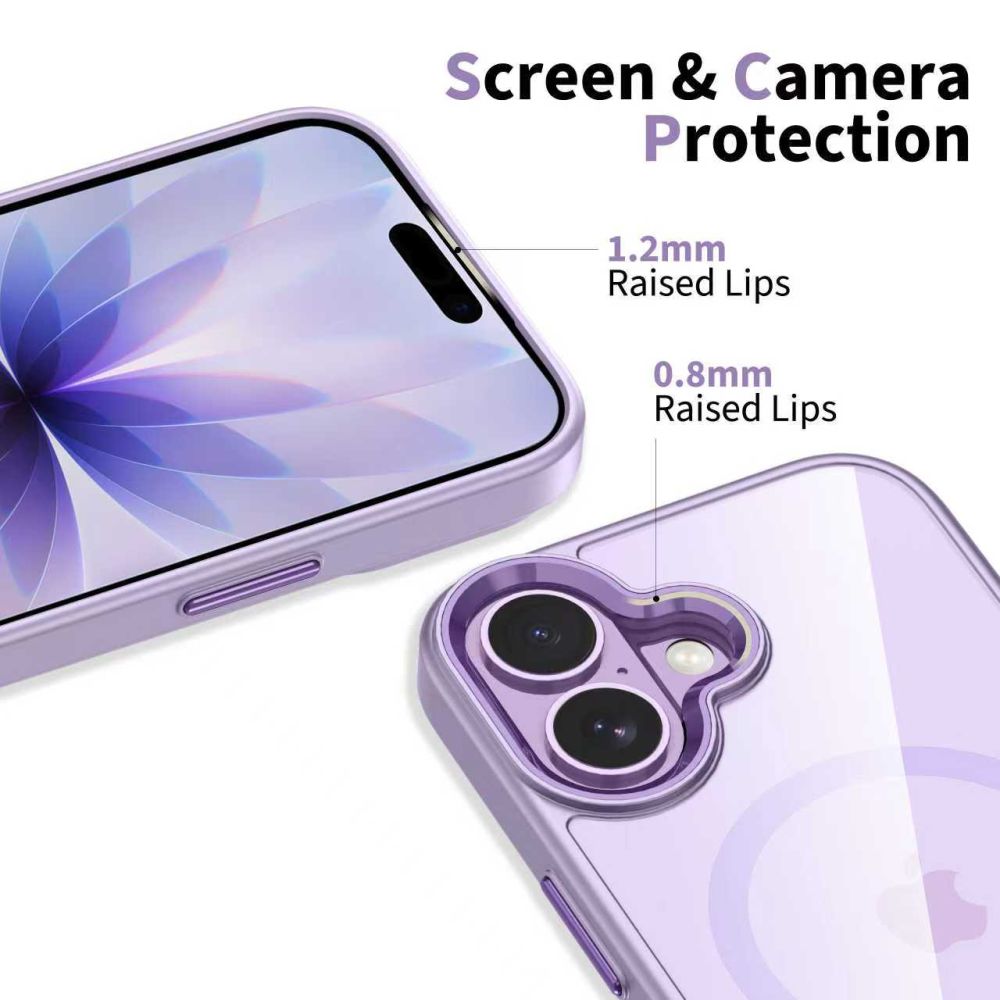 Tech-Protect Tech-Protect iPhone 17 Skal MagSafe MagMat Lavender / Clear - Teknikhallen.se