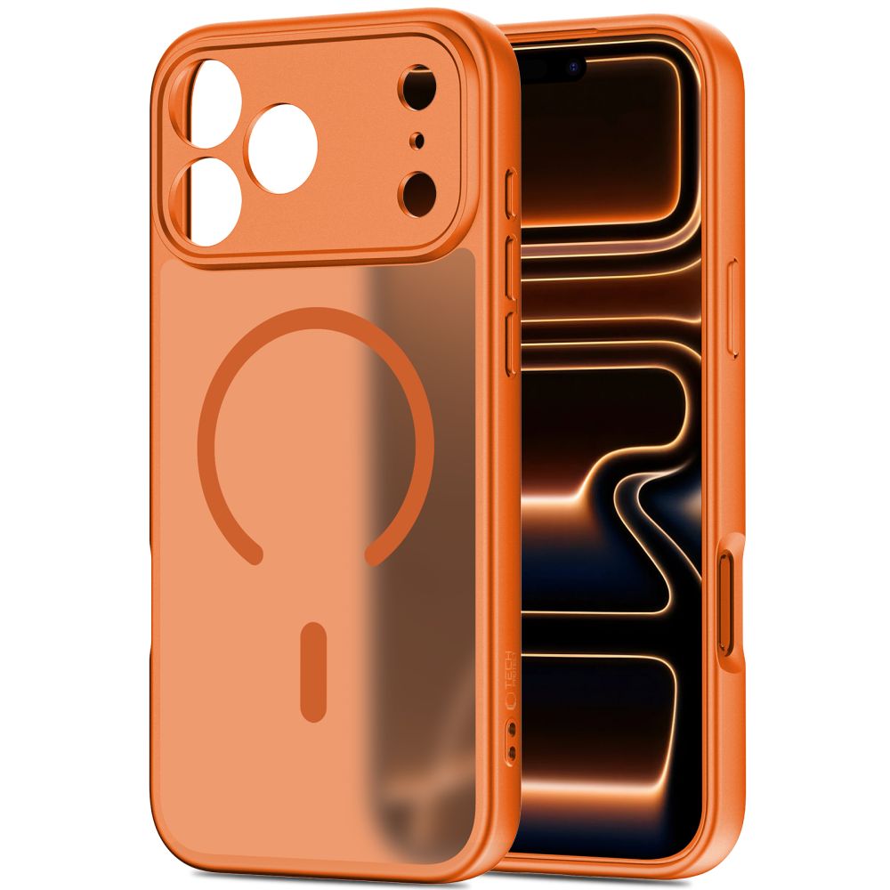 Tech-Protect Tech-Protect iPhone 17 Pro Skal MagSafe BasicMag Cosmic Orange - Teknikhallen.se