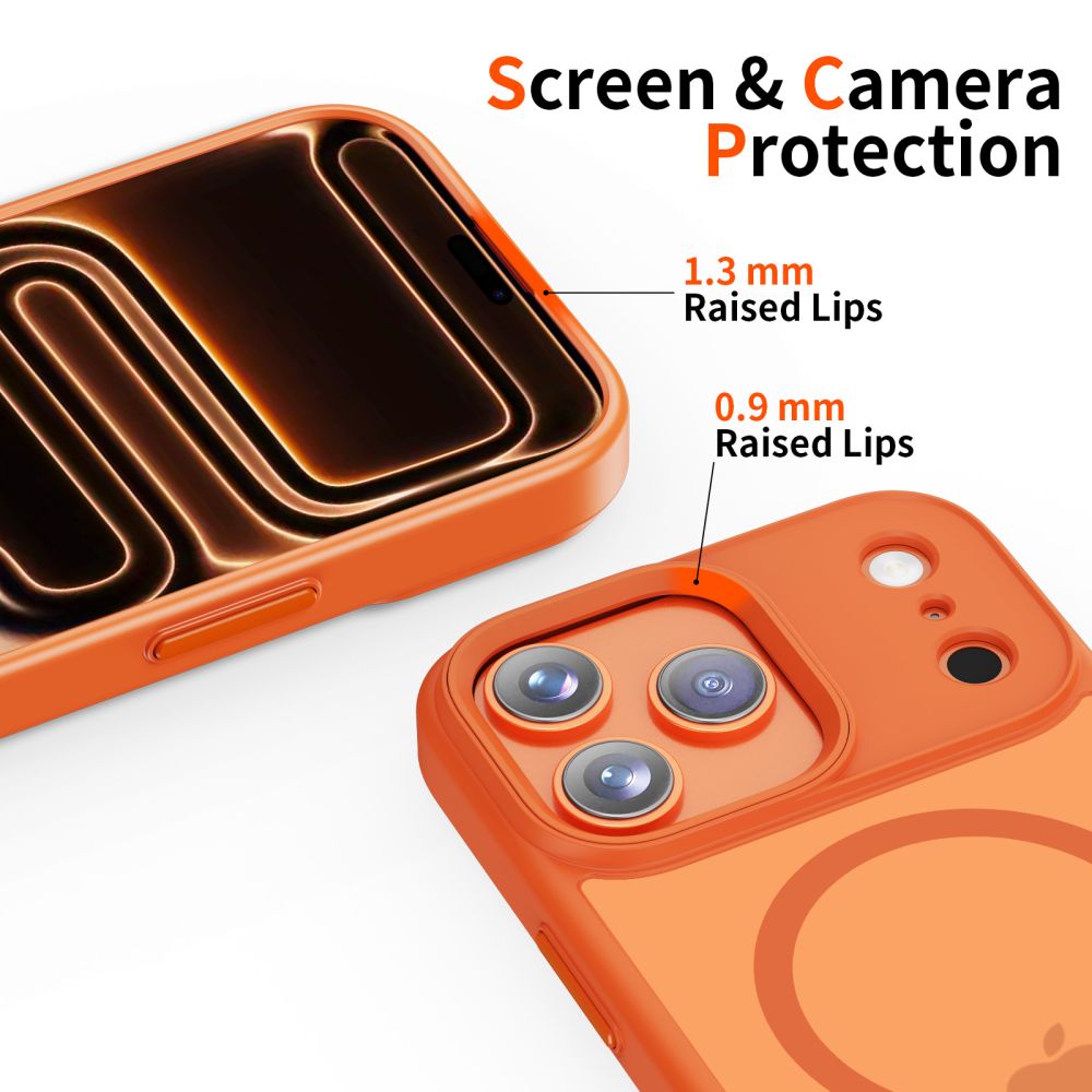 Tech-Protect Tech-Protect iPhone 17 Pro Max Skal MagSafe MagMat Cosmic Orange - Teknikhallen.se