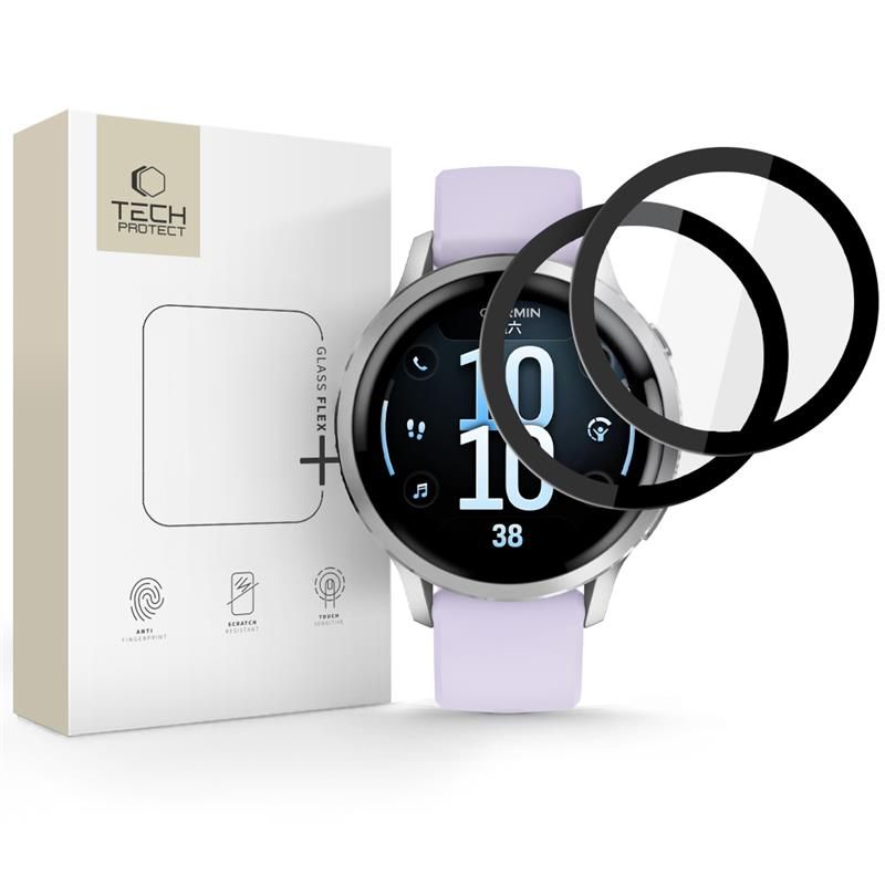 Tech-Protect Tech-Protect Garmin Venu 4 41 mm 2-PACK Skärmskydd GlasFlex+ - Teknikhallen.se