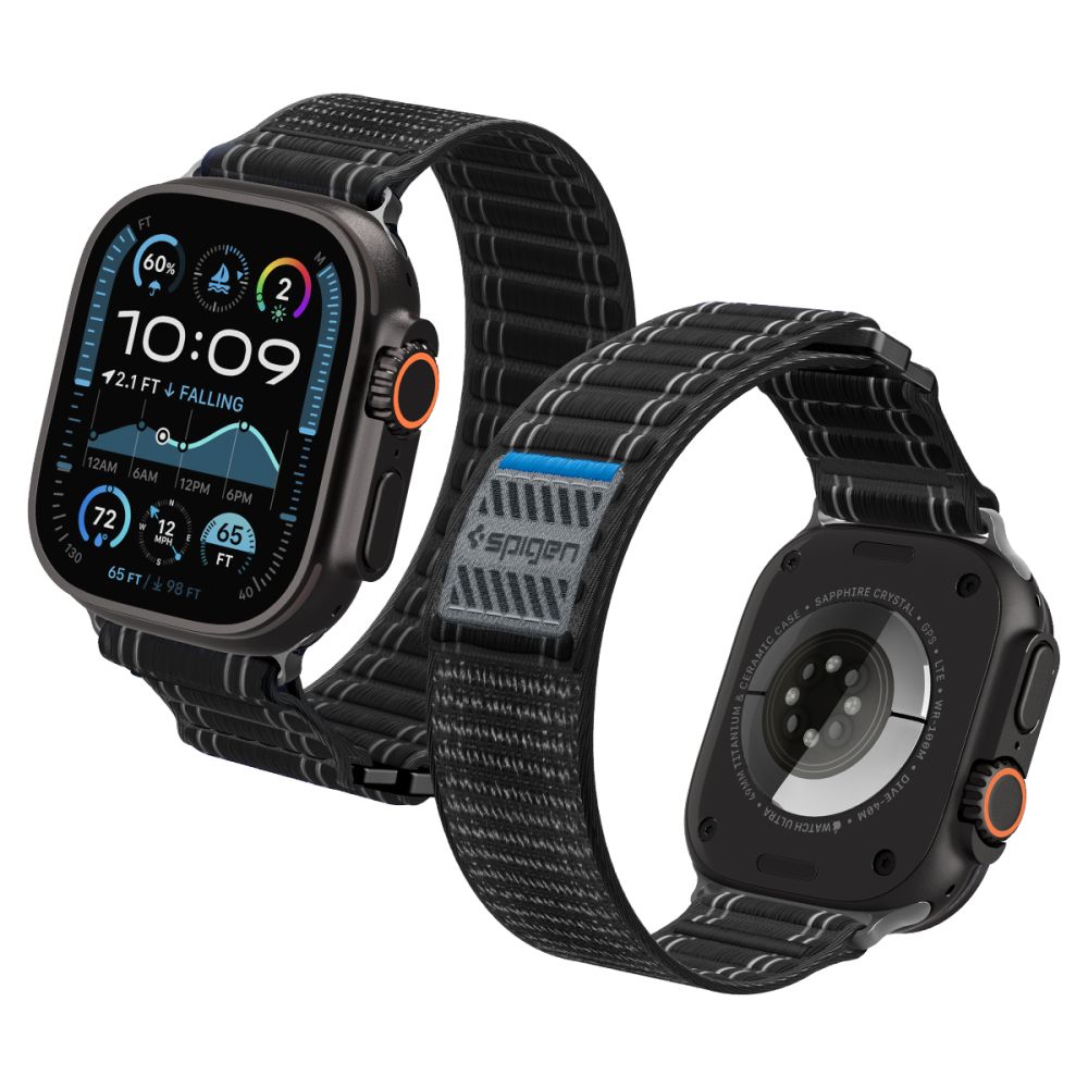 Spigen Spigen Apple Watch 42/44/45/46/49 mm Klockarmband Svart - Teknikhallen.se
