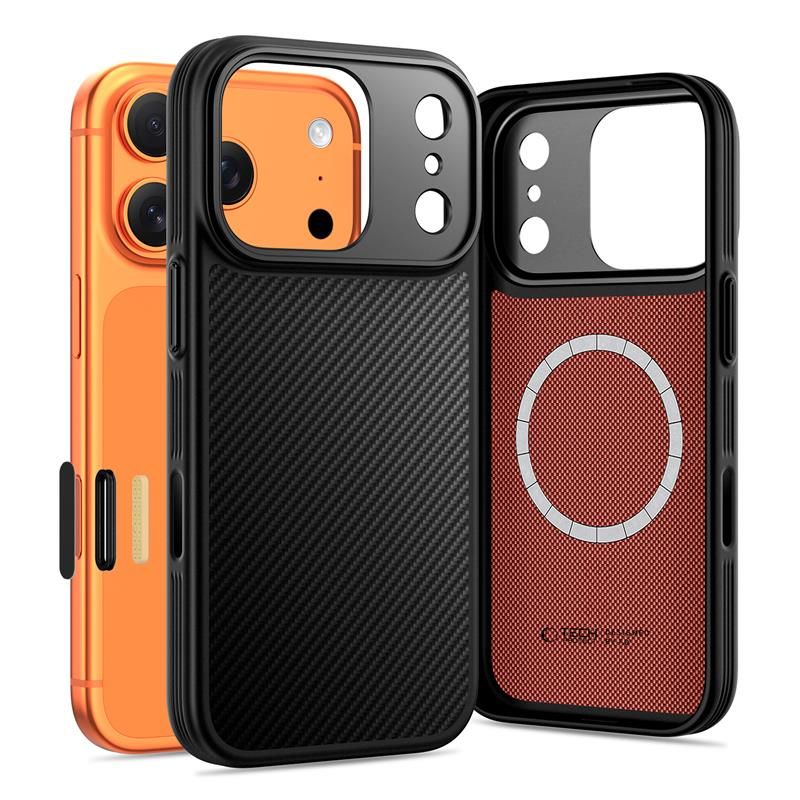 Tech-Protect Tech-Protect iPhone 17 Pro Skal MagSafe Kevlar Aramid Svart - Teknikhallen.se