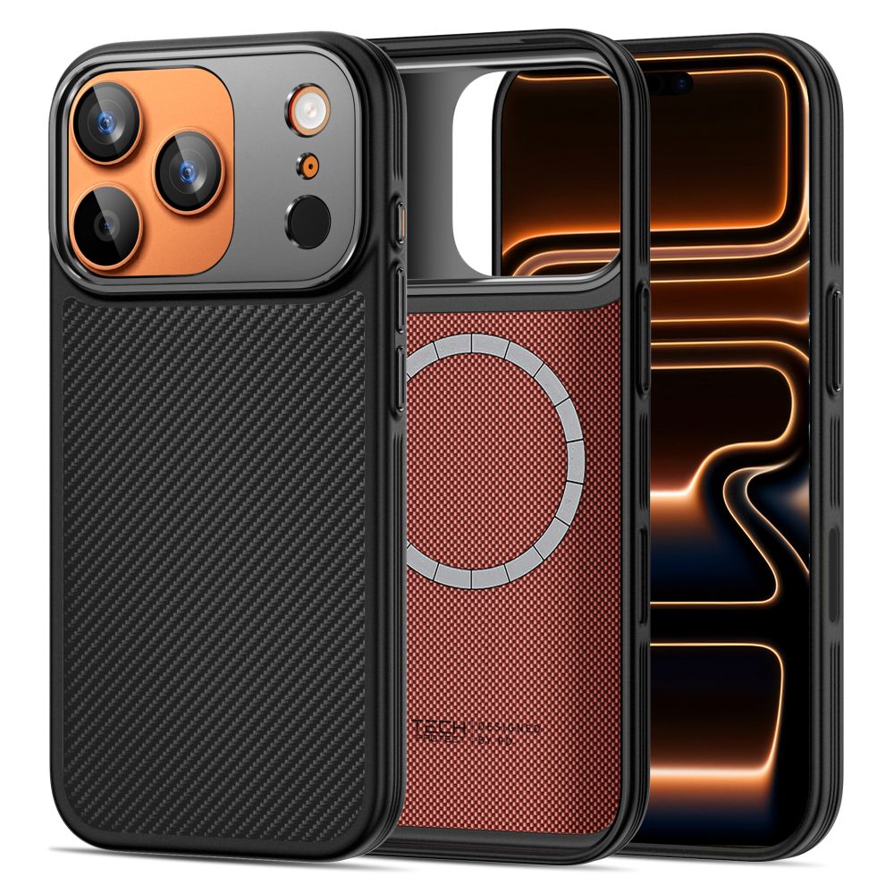 Tech-Protect Tech-Protect iPhone 17 Pro Skal MagSafe Kevlar Aramid Svart - Teknikhallen.se
