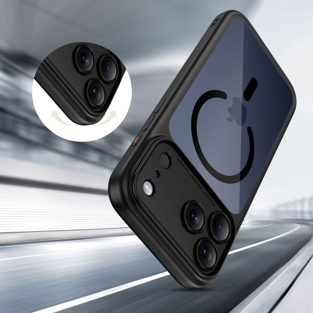 Tech-Protect Tech-Protect iPhone 17 Pro Skal MagSafe MagPeak Svart/Transparent - Teknikhallen.se