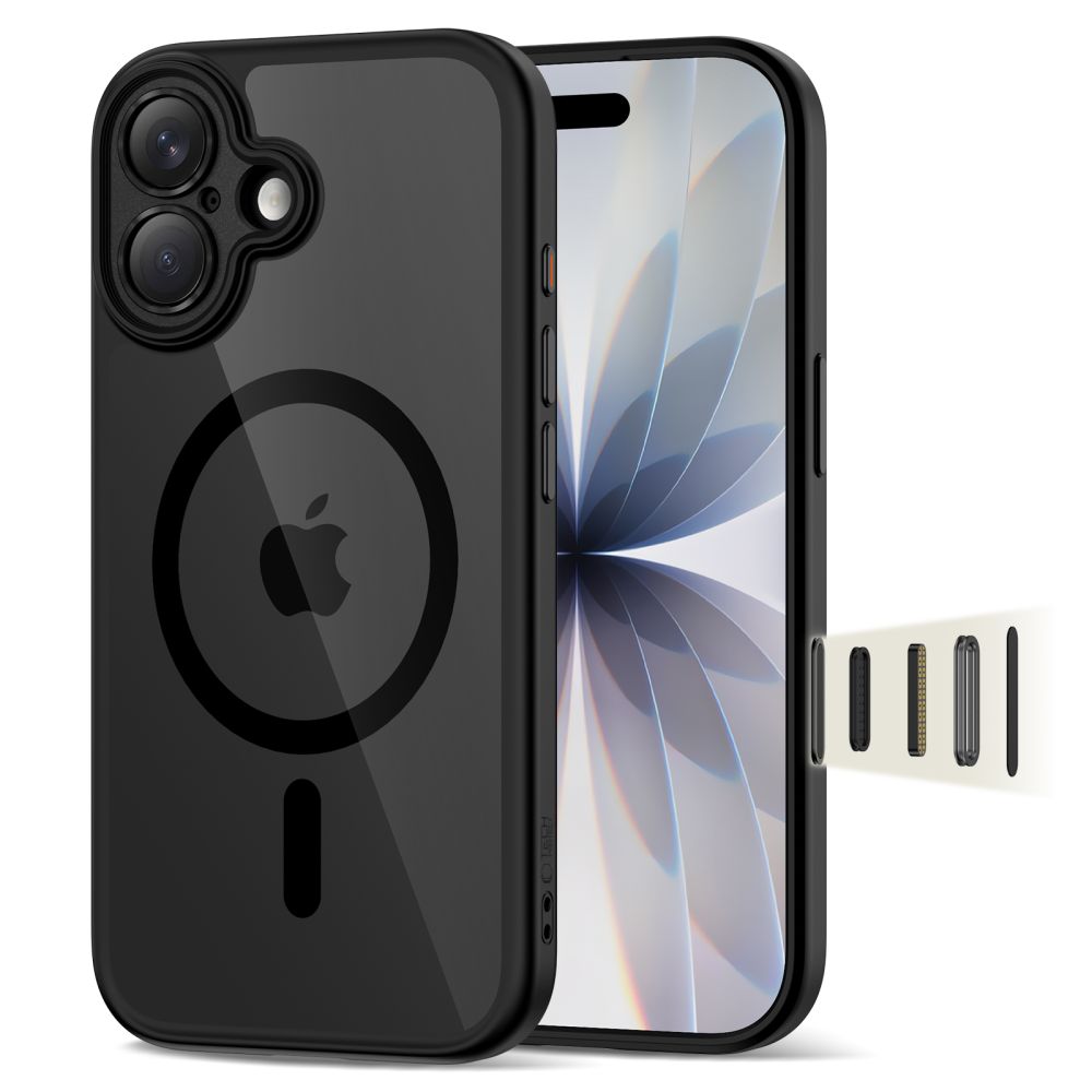 Tech-Protect Tech-Protect iPhone 17 Skal MagSafe MagPeak Svart/Transparent - Teknikhallen.se