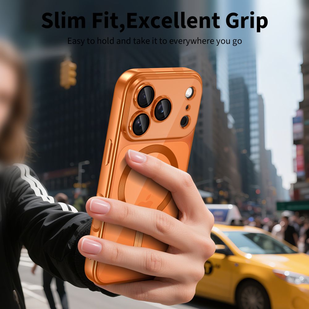 Tech-Protect Tech-Protect iPhone 17 Pro Max Skal MagSafe MagFlex Cosmic Orange - Teknikhallen.se