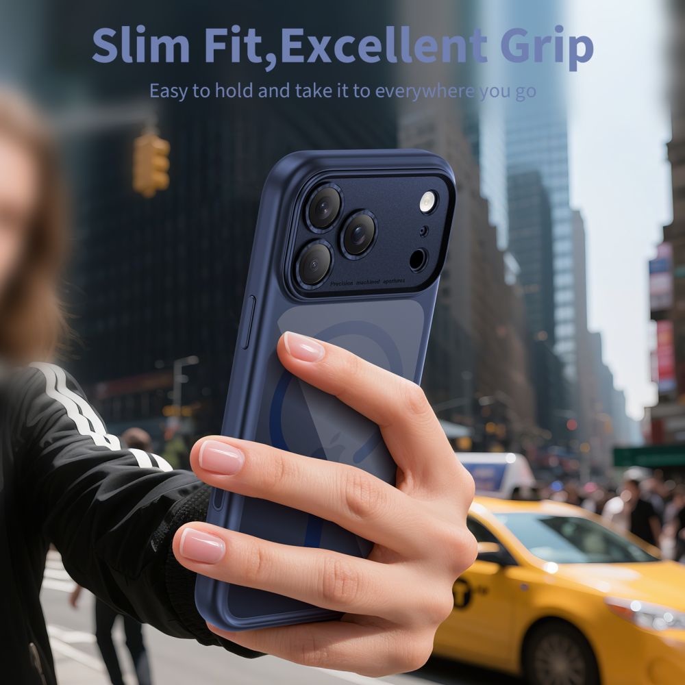 Tech-Protect Tech-Protect iPhone 17 Pro Skal MagSafe MagPeak Deep Blue/Clear - Teknikhallen.se