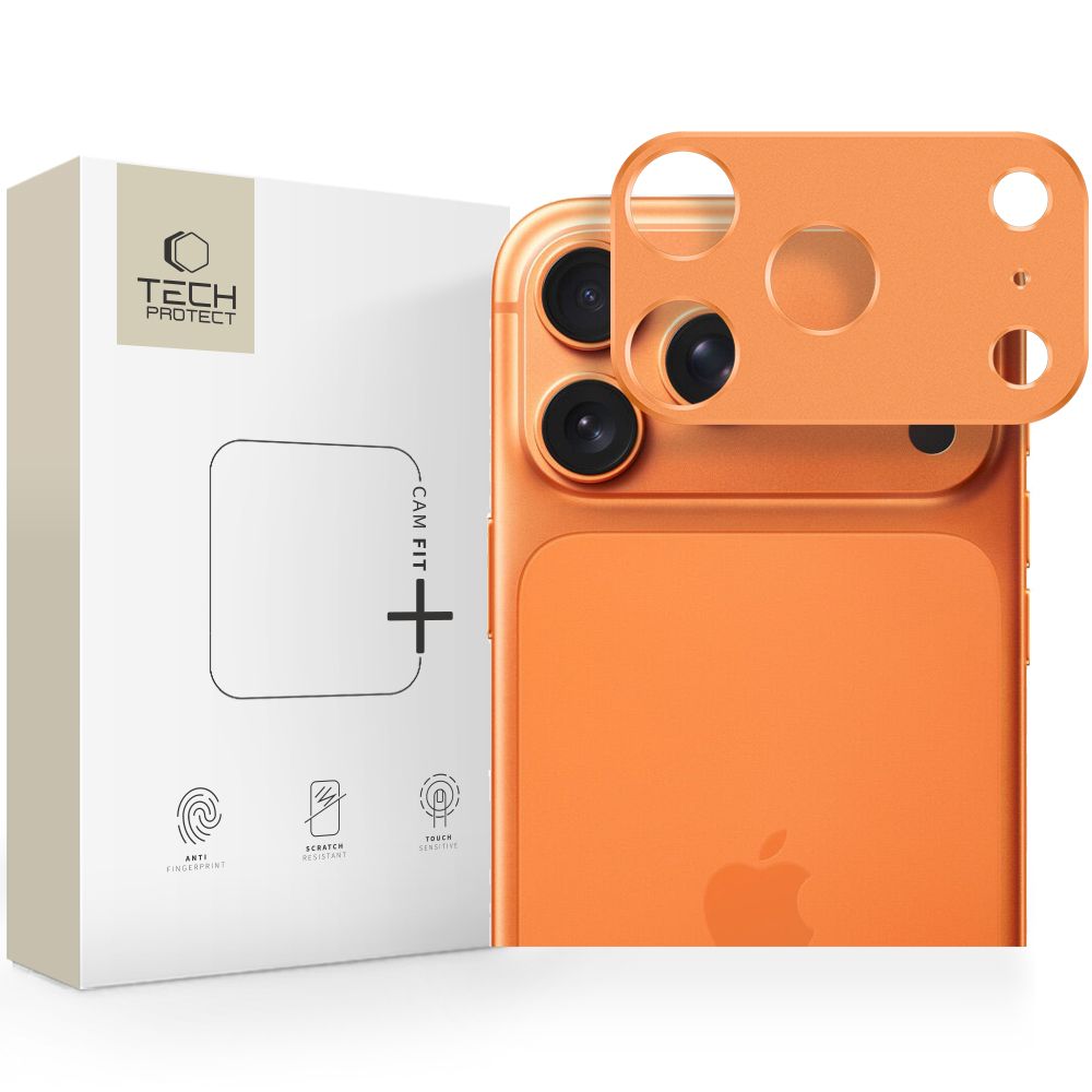 Tech-Protect Tech-Protect iPhone 17 Pro Linsskydd CamAlloy Fit+ Cosmic Orange - Teknikhallen.se