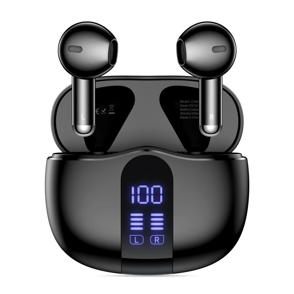 Tech-Protect Tech-Protect Hörlurar In-Ear UltraBoost TWS Svart - Teknikhallen.se