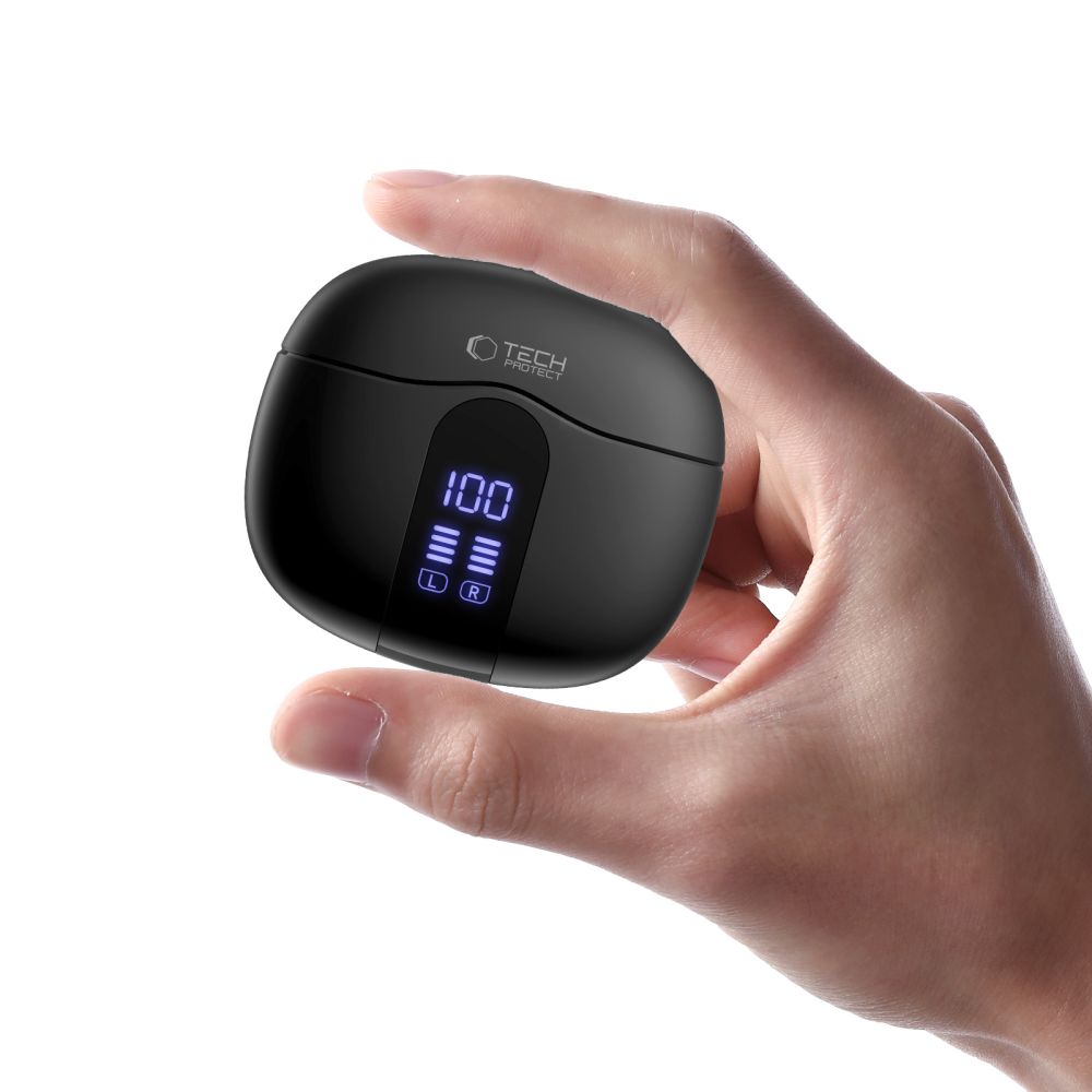 Tech-Protect Tech-Protect Hörlurar In-Ear UltraBoost TWS Svart - Teknikhallen.se