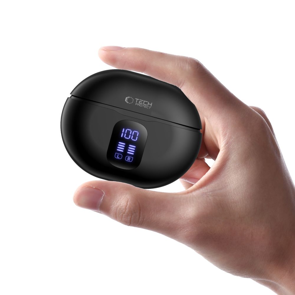 Tech-Protect Tech-Protect Hörlurar In-Ear UltraBoost TWS Svart - Teknikhallen.se