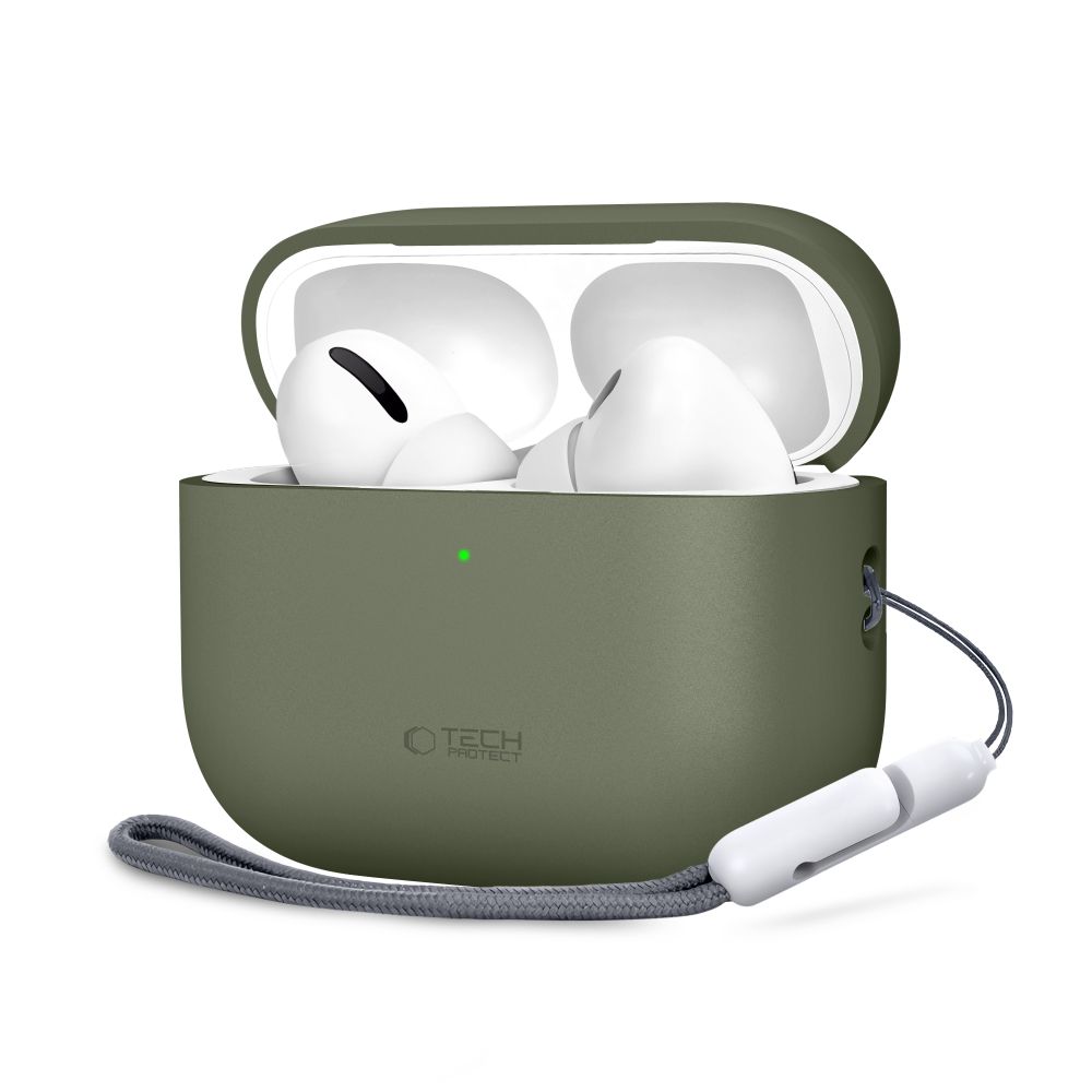 Tech-Protect Tech-Protect AirPods Pro 3 Skal Silicone Olive Green - Teknikhallen.se