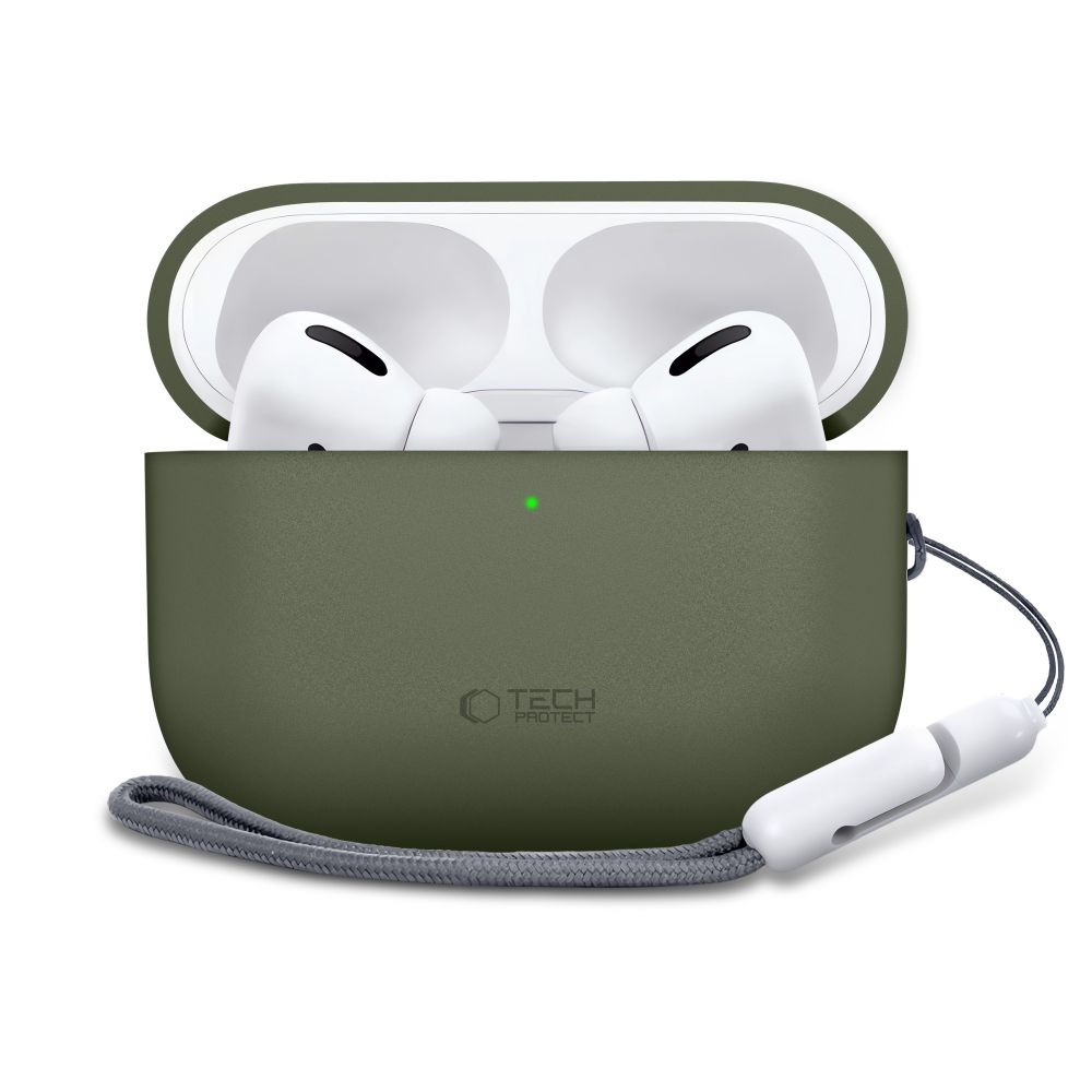 Tech-Protect Tech-Protect AirPods Pro 3 Skal Silicone Olive Green - Teknikhallen.se