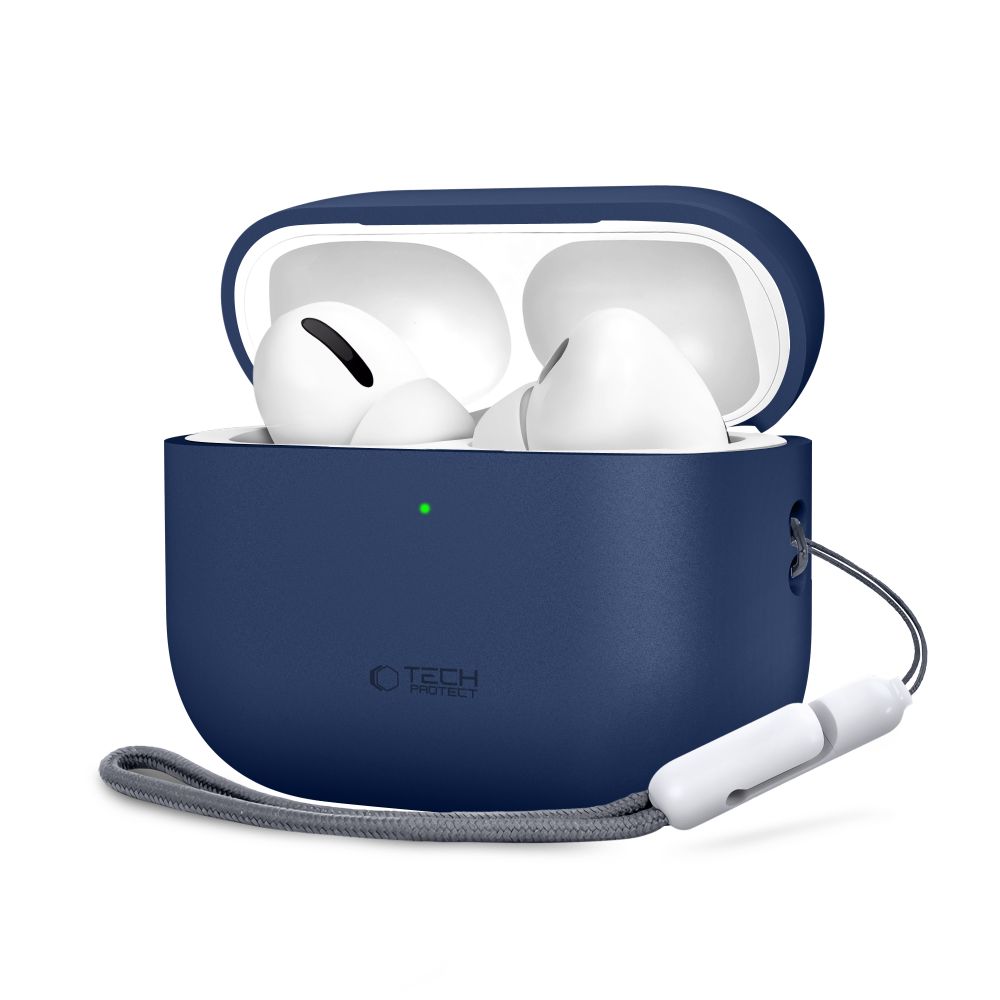 Tech-Protect Tech-Protect AirPods Pro 3 Skal Silicone Navy Blue - Teknikhallen.se