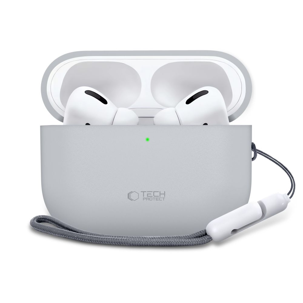 Tech-Protect Tech-Protect AirPods Pro 3 Skal Silicone Crayon Grey - Teknikhallen.se