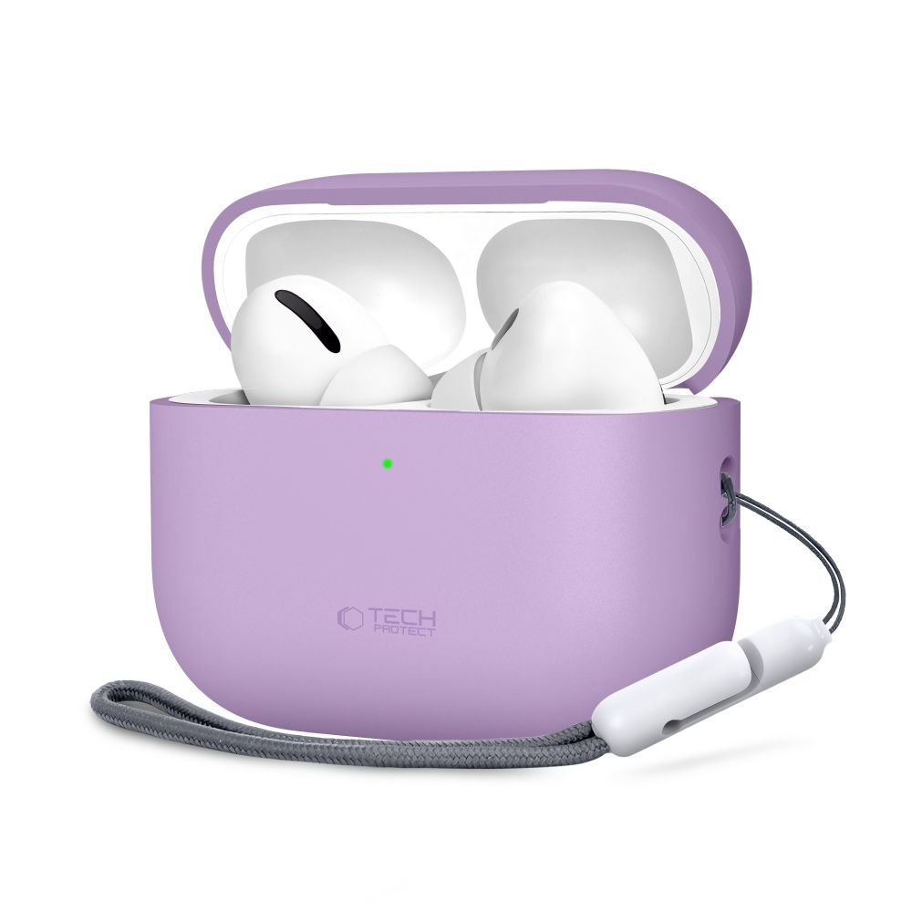 Tech-Protect Tech-Protect AirPods Pro 3 Skal Silicone Lavender - Teknikhallen.se