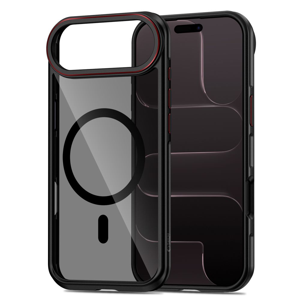 Tech-Protect Tech-Protect iPhone Air Skal MagSafe MagHybrid Svart/Röd - Teknikhallen.se