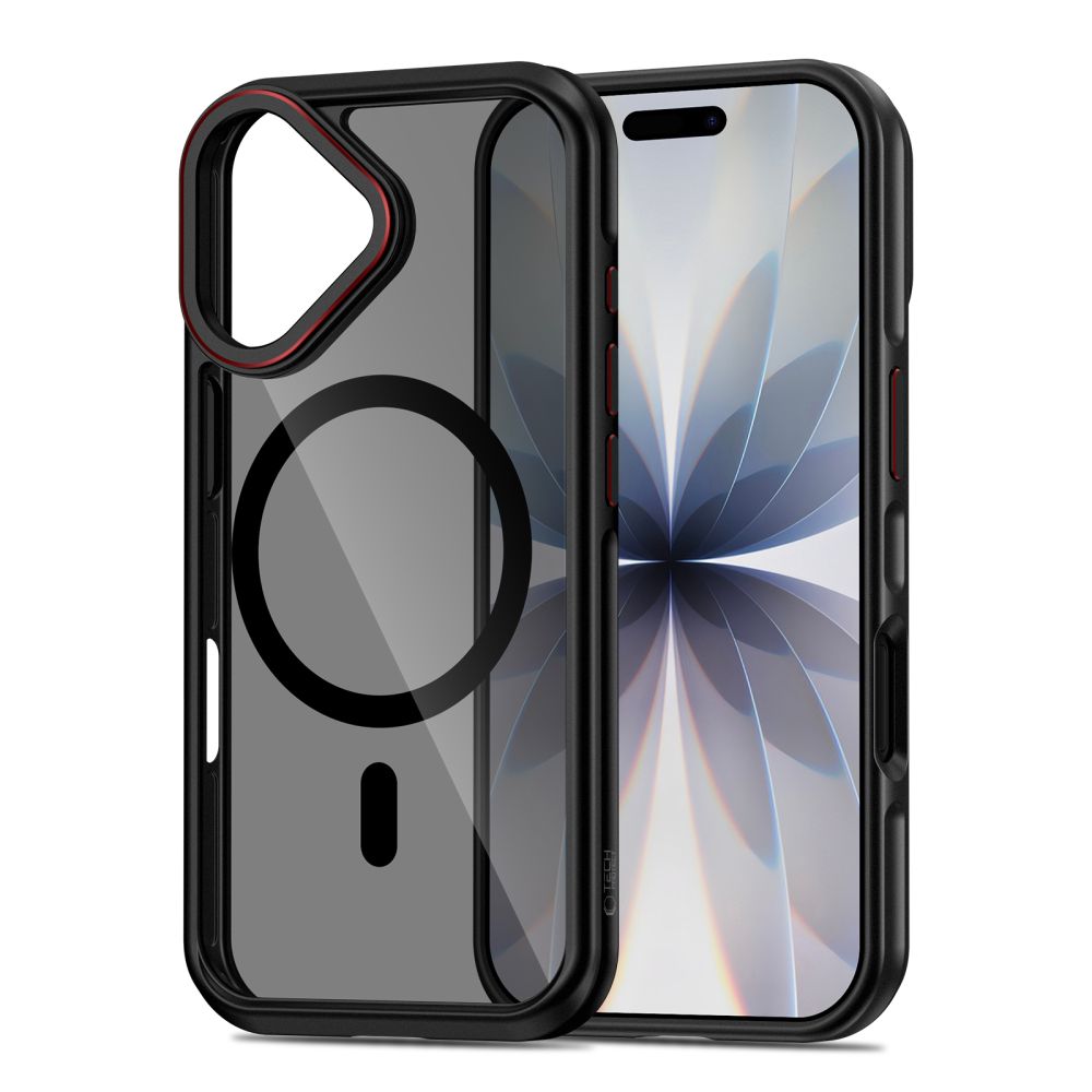 Tech-Protect Tech-Protect iPhone 17 Skal MagSafe MagHybrid Svart/Röd - Teknikhallen.se