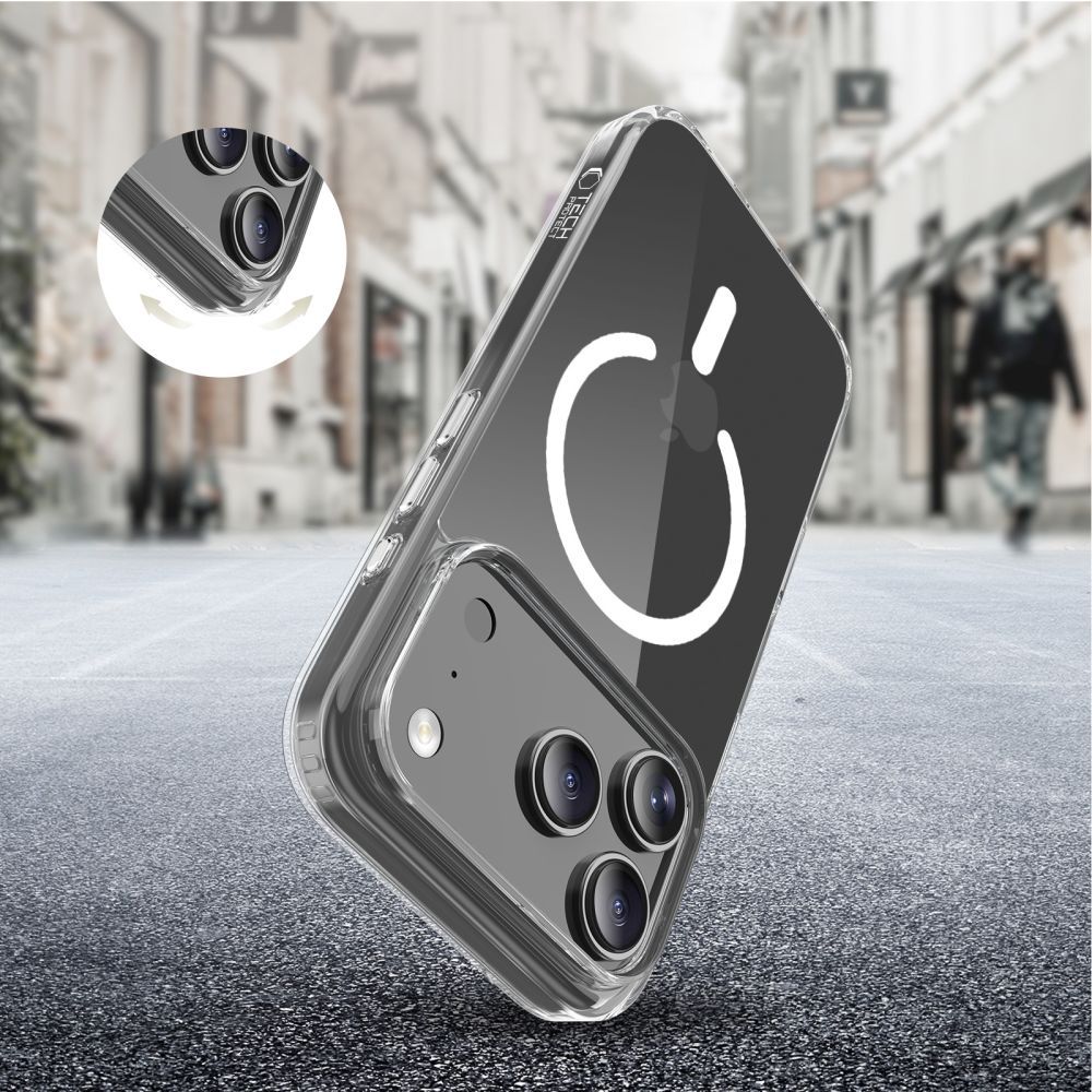 Tech-Protect Tech-Protect iPhone 17 Pro Skal MagSafe FlexAir Hybrid Clear - Teknikhallen.se