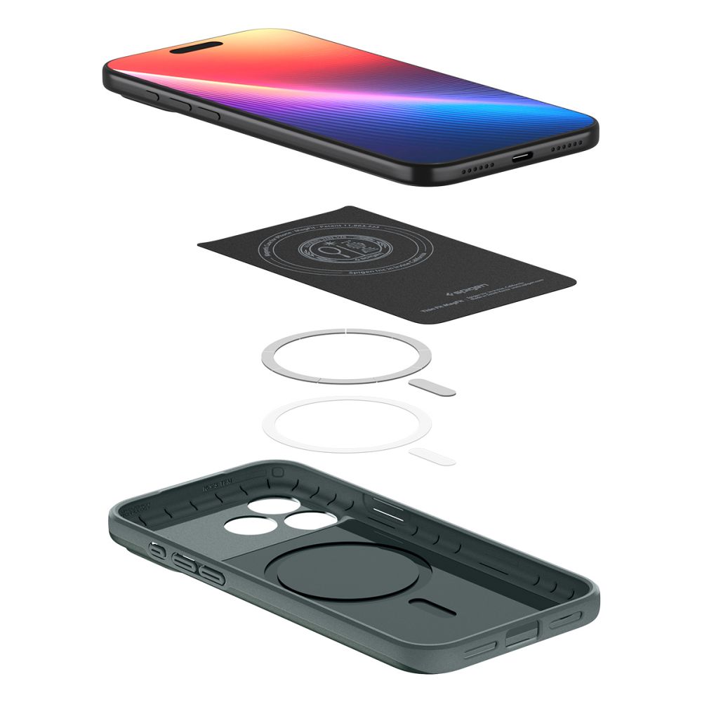 Spigen Spigen iPhone 17 Pro Max Skal MagSafe Thin Fit Abyss Green - Teknikhallen.se