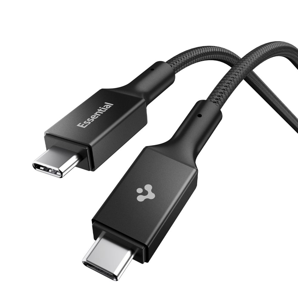 Spigen Spigen 1.5m 100W USB-C - USB-C Kabel Svart - Teknikhallen.se