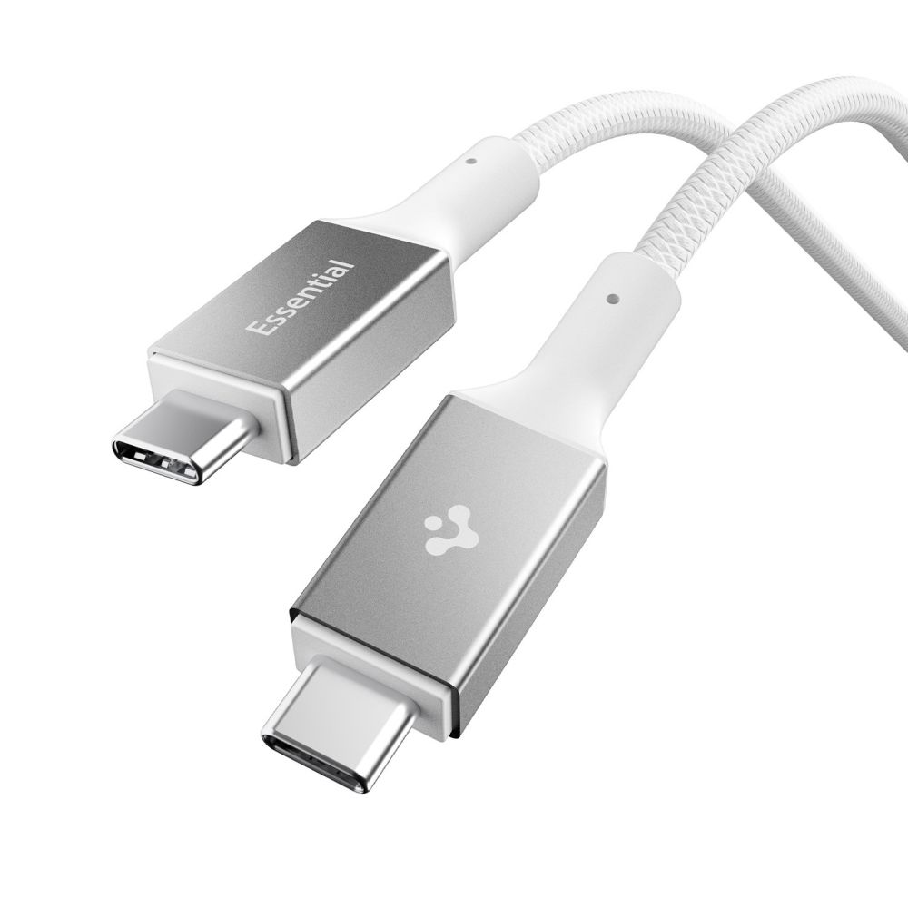 Spigen Spigen 1.5m 100W USB-C - USB-C Kabel Vit - Teknikhallen.se