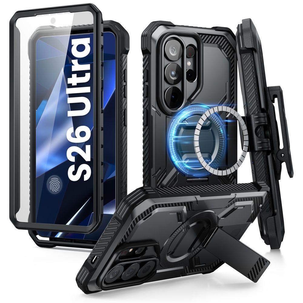 Supcase Supcase Galaxy S26 Ultra Skal MagSafe Iblsn ArmorBox Clip Svart - Teknikhallen.se
