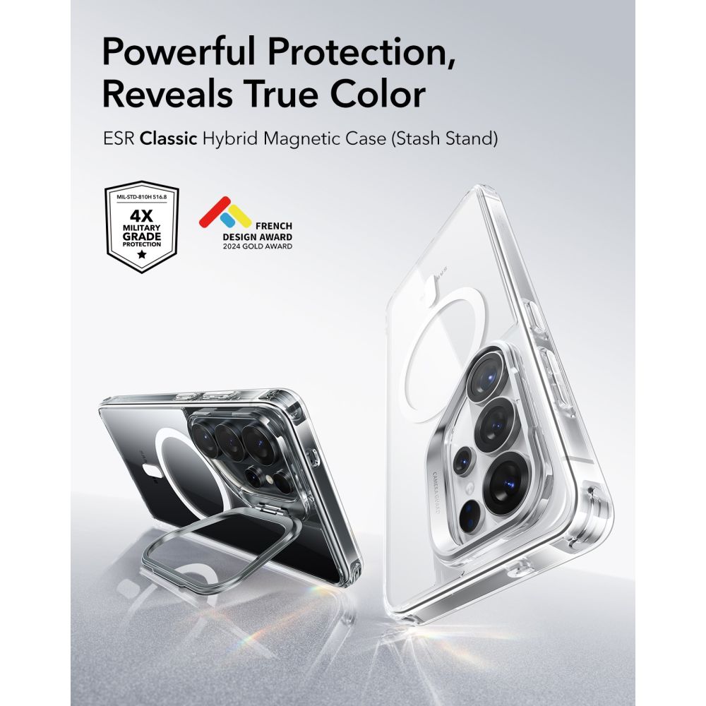 ESR ESR Galaxy S26 Ultra Skal MagSafe Classic Hybrid Kickstand Transparent - Teknikhallen.se