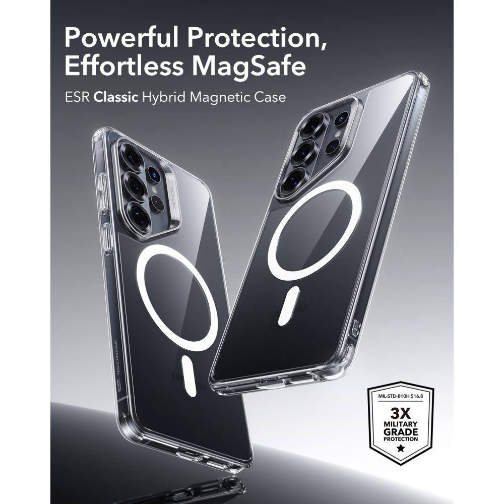ESR ESR Samsung Galaxy S26 Ultra Skal MagSafe Classic Hybrid Transparent - Teknikhallen.se