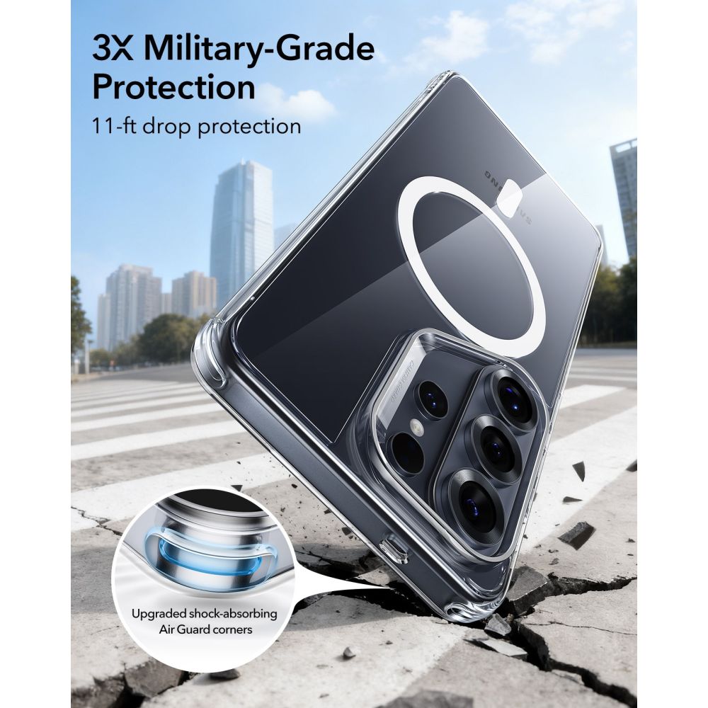 ESR ESR Samsung Galaxy S26 Ultra Skal MagSafe Classic Hybrid Transparent - Teknikhallen.se