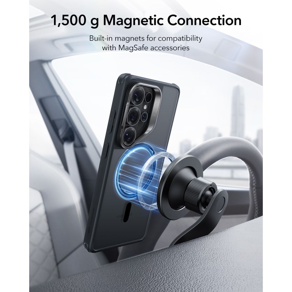 ESR ESR Galaxy S26 Ultra Skal MagSafe Classic Hybrid Kickstand Frosted Black - Teknikhallen.se