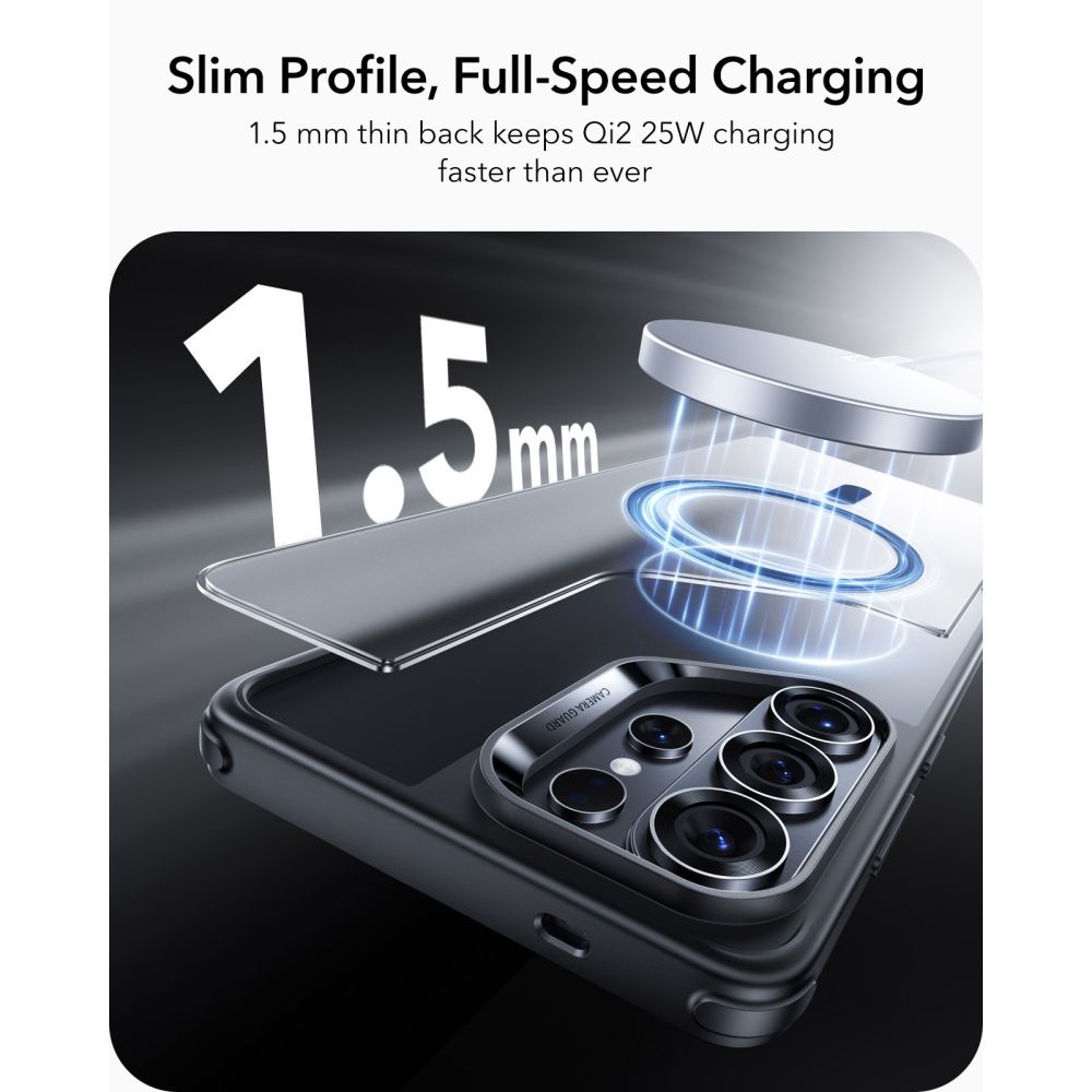 ESR ESR Samsung Galaxy S26 Ultra Skal MagSafe Classic Hybrid Frosted Black - Teknikhallen.se