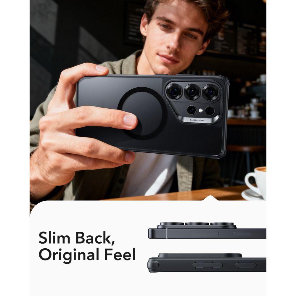 ESR ESR Samsung Galaxy S26 Ultra Skal MagSafe Classic Hybrid Frosted Black - Teknikhallen.se