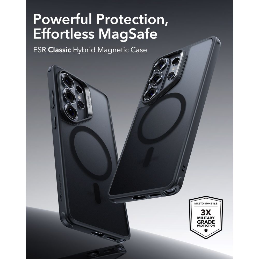 ESR ESR Samsung Galaxy S26 Ultra Skal MagSafe Classic Hybrid Frosted Black - Teknikhallen.se